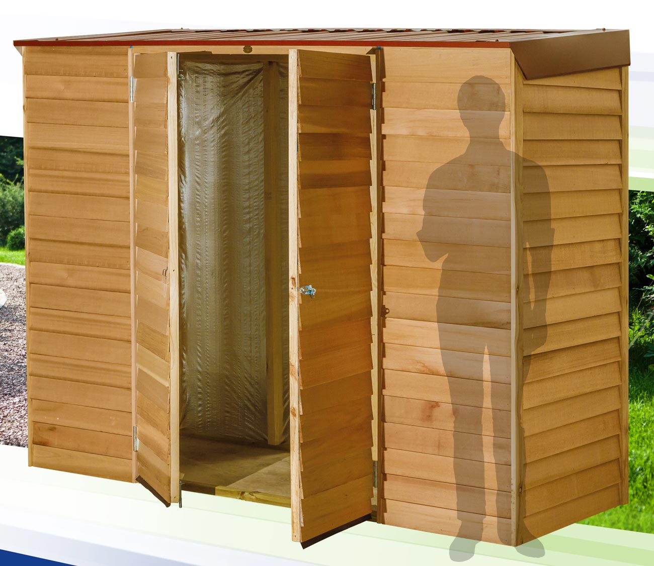 CEDAR SHED BELGRAVE 2.4Mx1.0M - $1,282.00 : LANDERA, Outdoor Storage