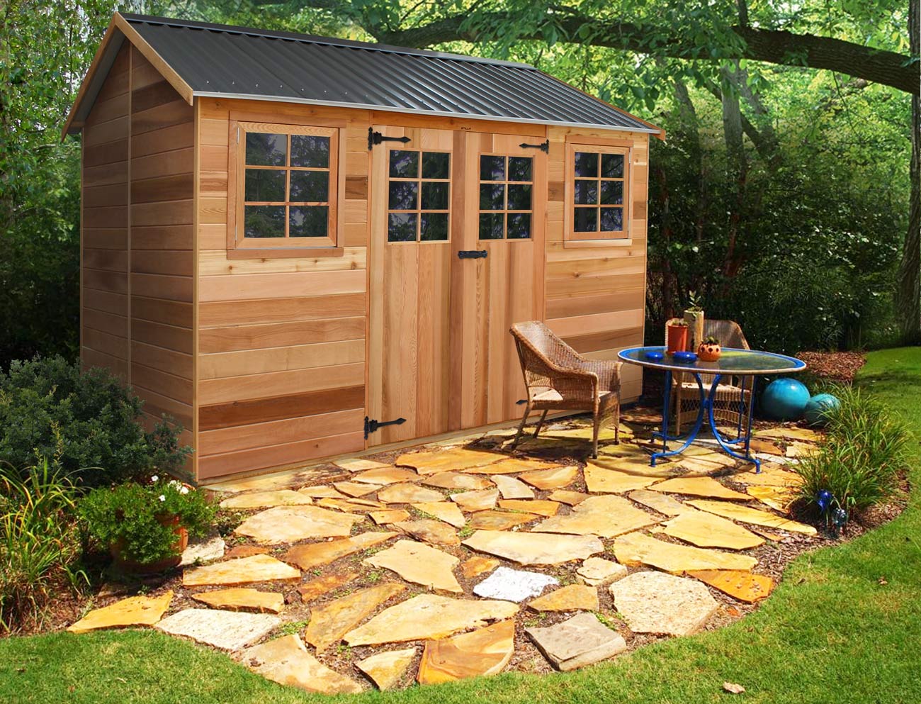 cedar shed maple 12x6ft - 3.6mx1.9m - ,825.00 : landera