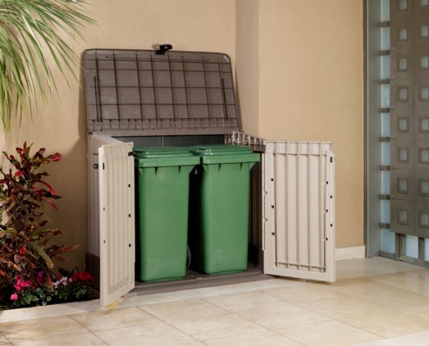 Outdoor storage for everything including the wheeliebin! Landera
