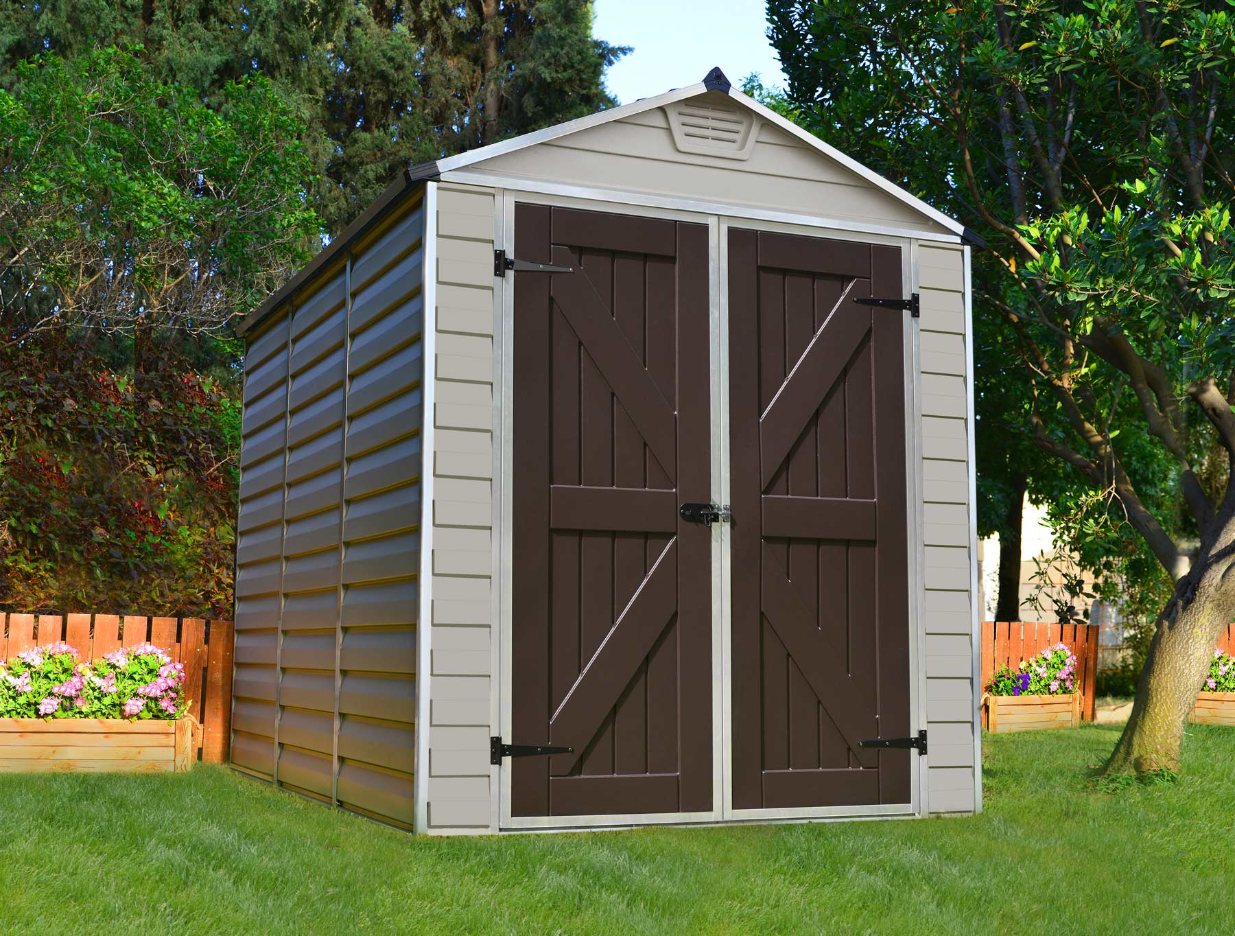 PALRAM SKYLIGHT 6' x 8' GARDEN SHED TAN