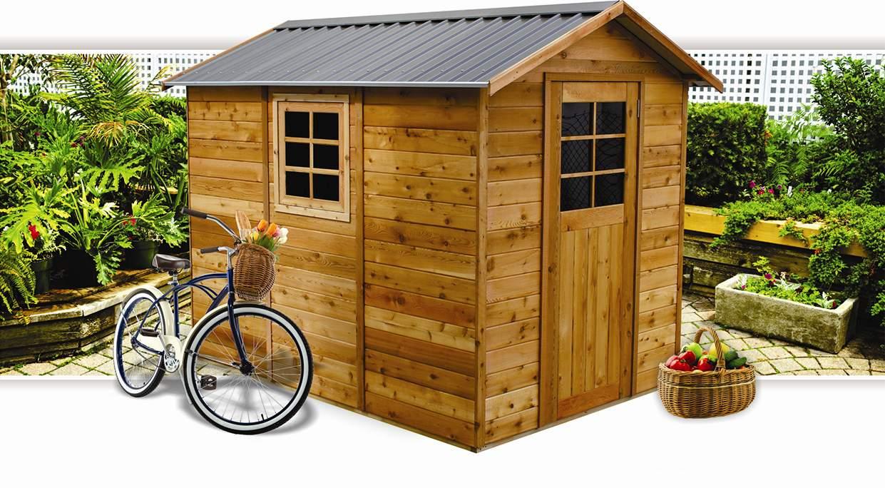 Wooden garden sheds