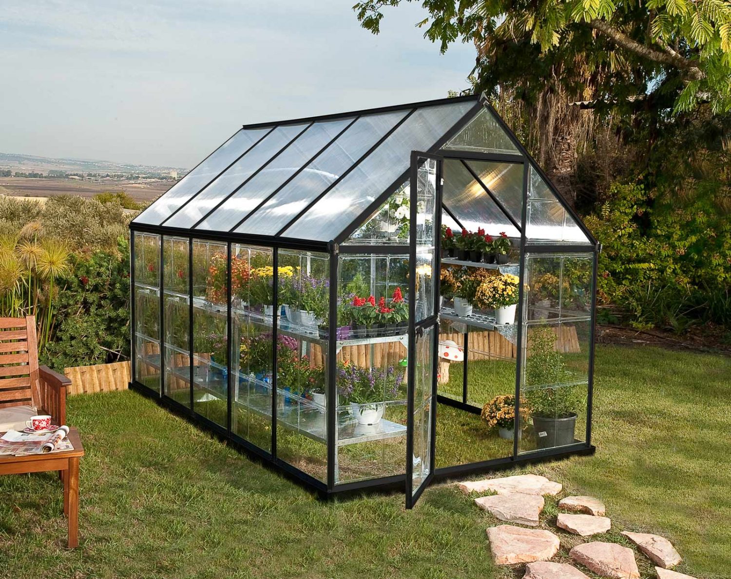 OASIS HEXAGONAL GREENHOUSE 3.6m
