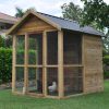 CEDAR “RANCH” HEN HOUSE – CAT ENCLOSURE