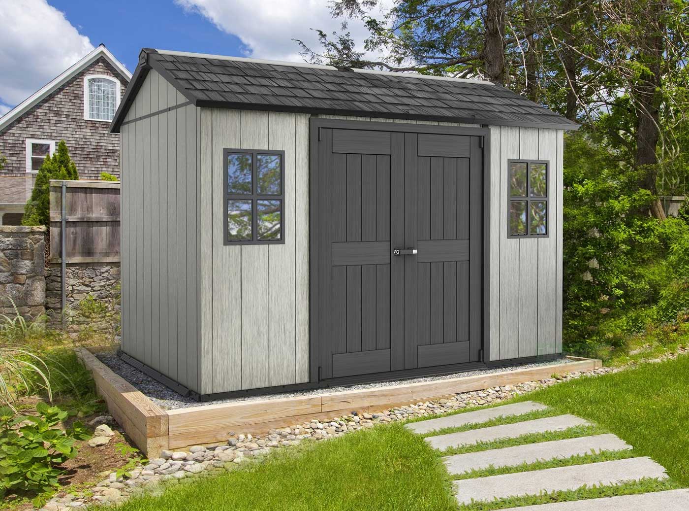 keter oakland 1175 shed 11'x7.5' 3.5mx2.3m