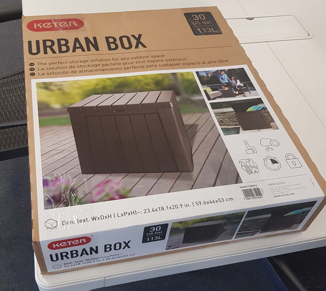 KETER URBAN 113L DECK BOX/STORAGE TABLE