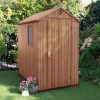KETER DARWIN 4’x6′ GARDEN SHED WOOD GREEN 1.3mx1.8m