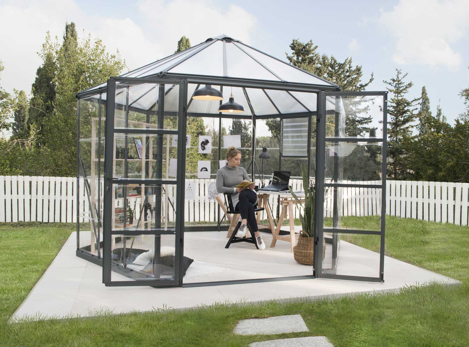 OASIS HEXAGONAL GREENHOUSE 3.6m