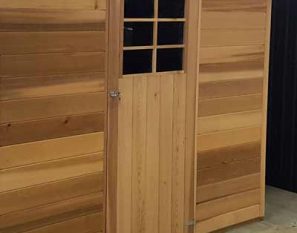 Extra door in gable end of shed