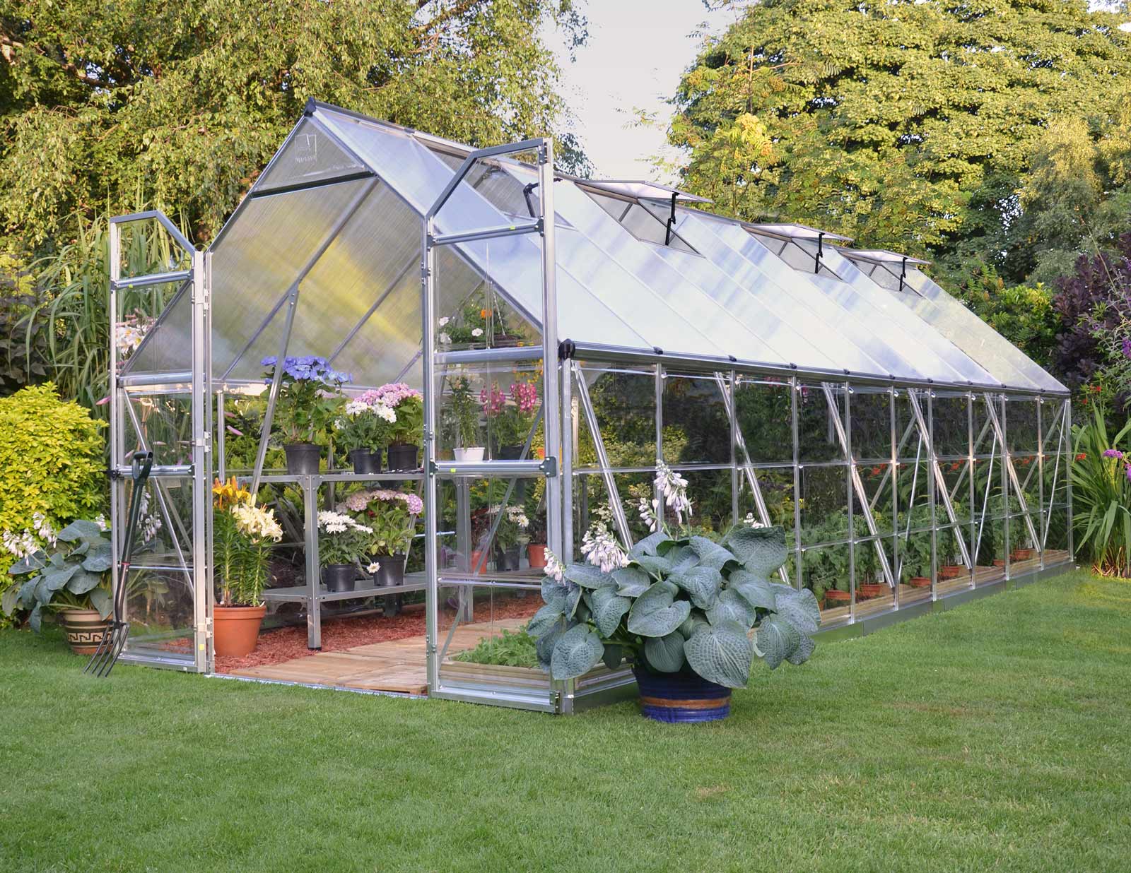 BALANCE 8'X20' GREENHOUSE 2.4mx6m SILVER