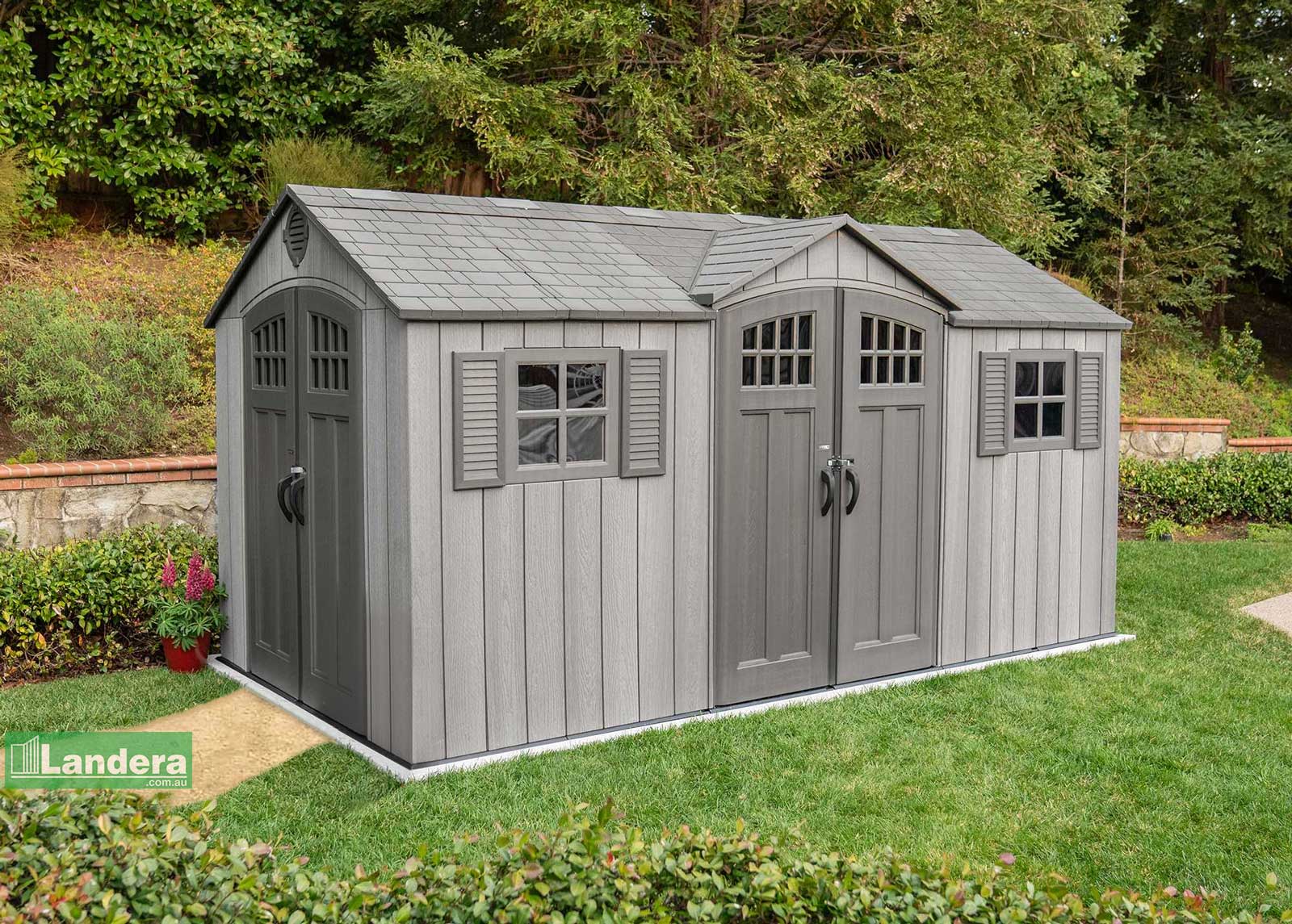 Duramax Little Hut Plastic Apex Shed 5X3 Garden Street