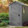 KETER DARWIN 4’x6′ GARDEN SHED GREY 1.3mx1.8m