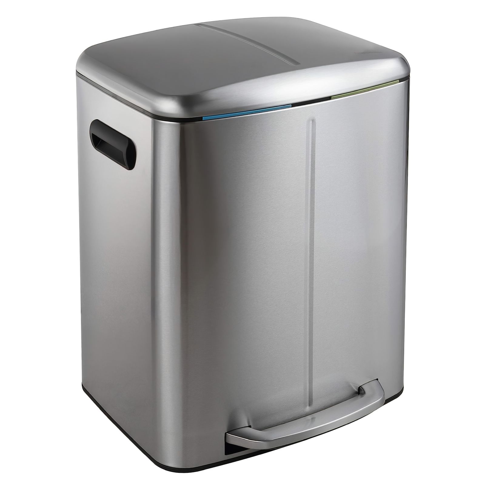 Stainless Steel 2 Compartment Pedal Bin – 2 x 20L