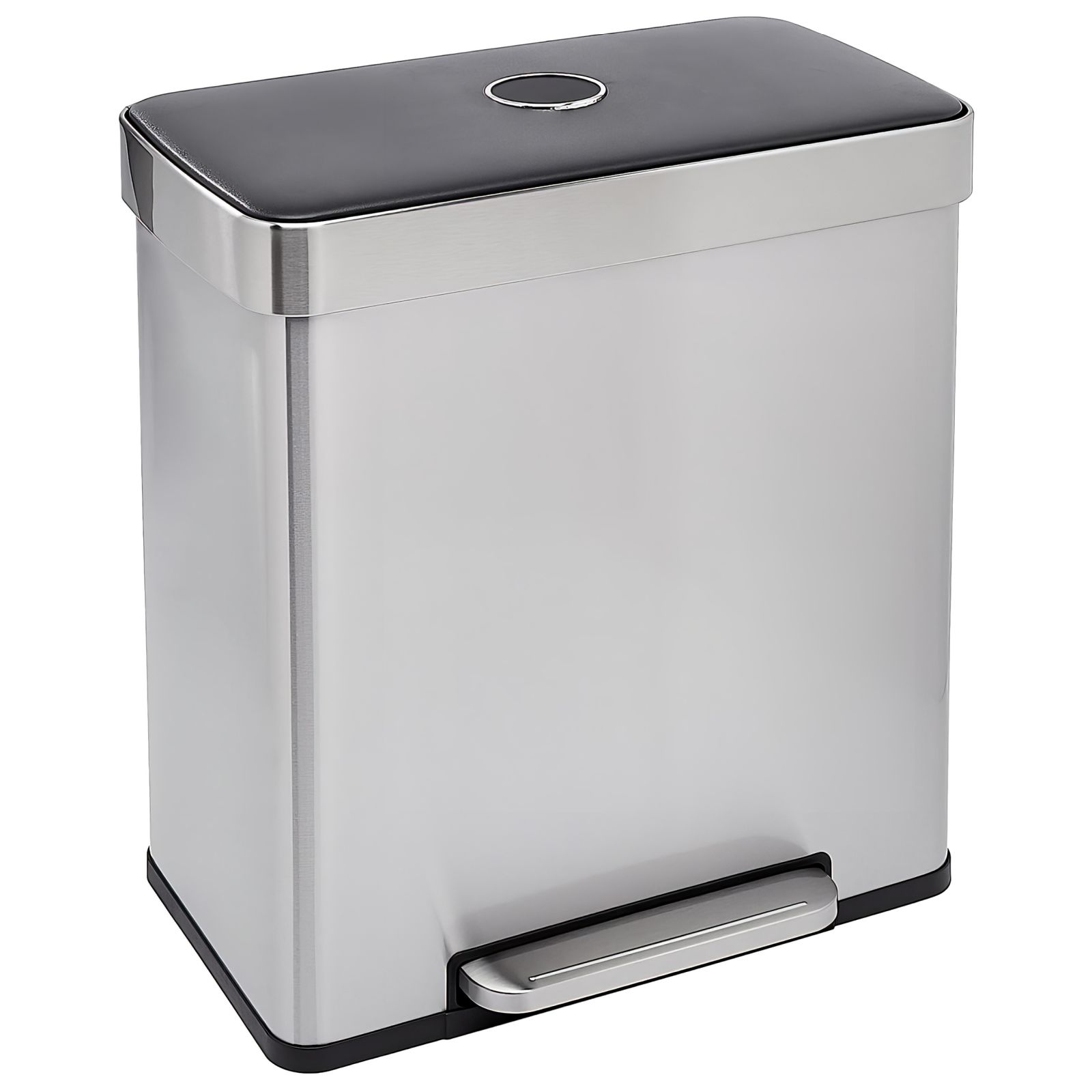 Stainless Steel 2 Compartment Pedal Bin – 2 x 30L