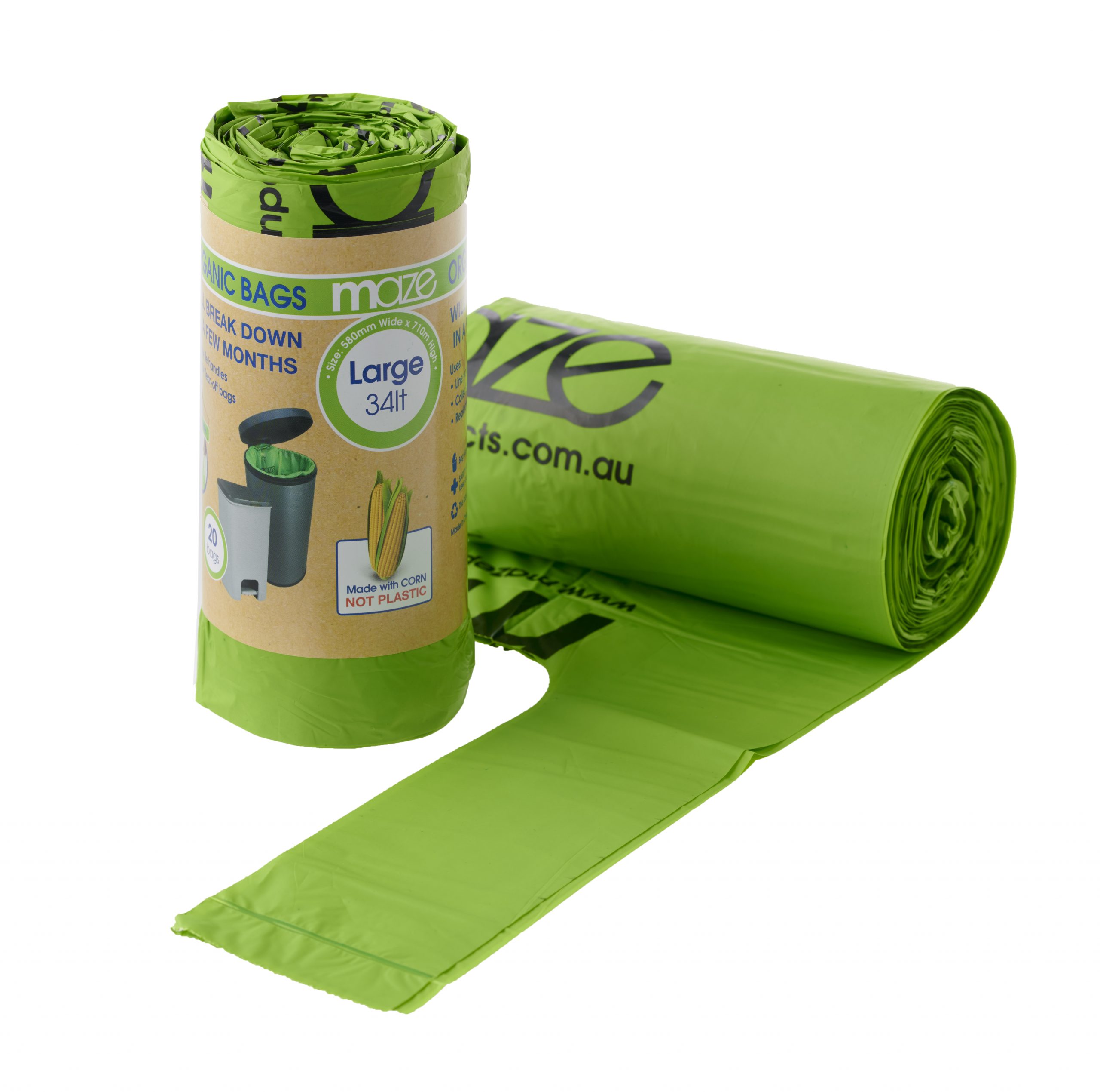 34lt Organic Compostable Rubbish Bags
