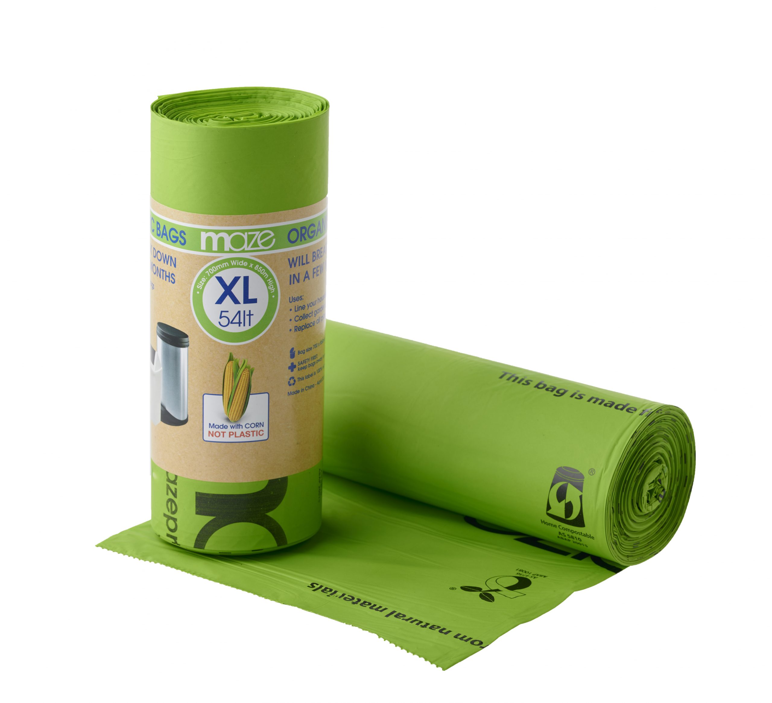 54lt Organic Compostable Bin Liners
