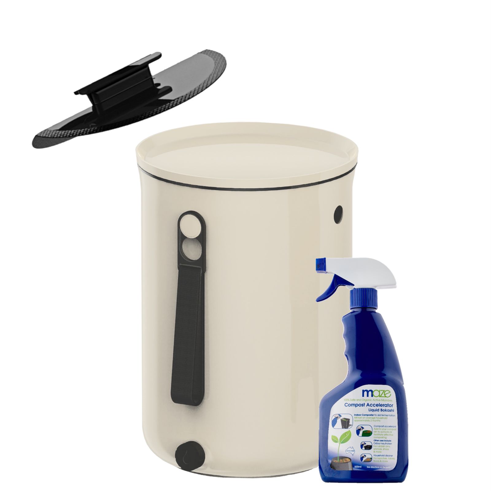 Skaza 9.6L Bokashi Organko 2 Composter – Cream White