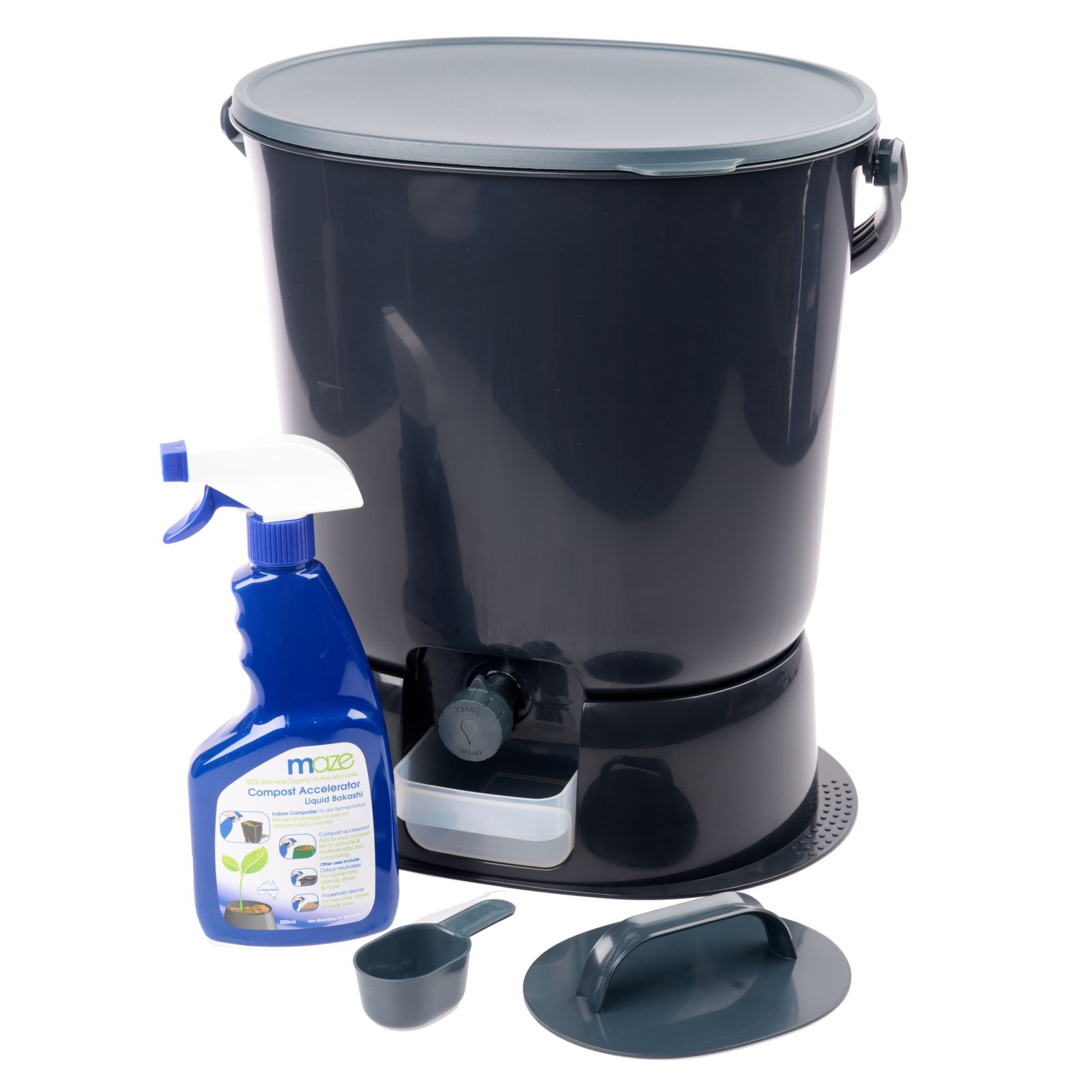 Skaza 15.3L Bokashi Organko Essential with Base – Black