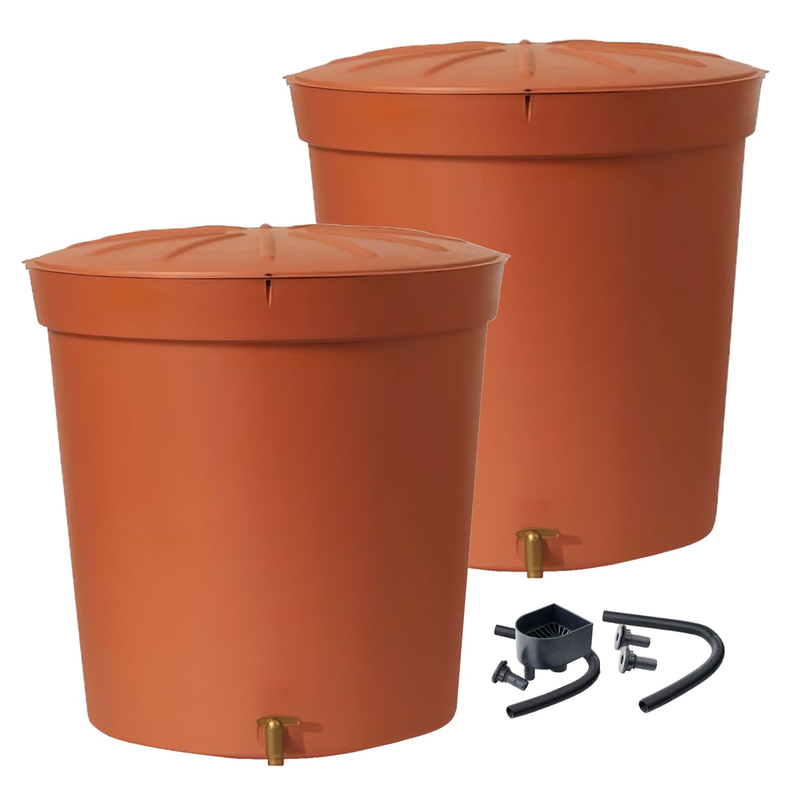 300L TOSKANA MINItank x 2 Kit (with Linking Kit & Diverter) – Terracotta