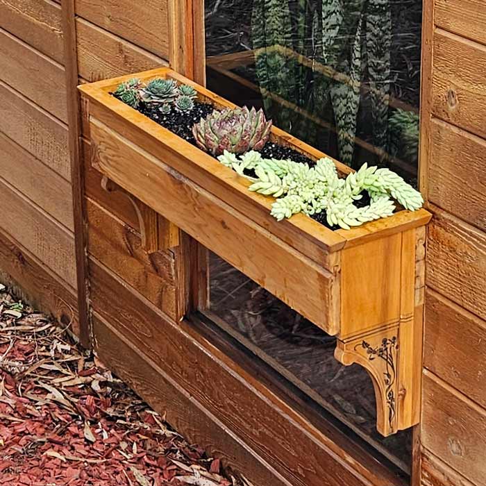 Fixed window with 2 planter boxes