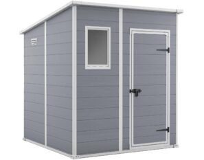 KETER MANOR PENT 6'x6' GARDEN SHED 1.8mx1.8m