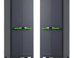 2 x Keter Moby High Storage Cabinets