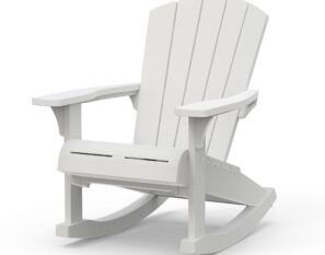 Keter Alpine Rocking Adirondack Chair - White