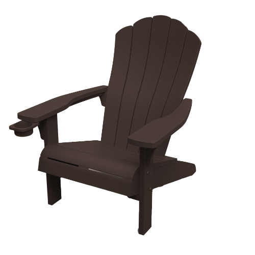 Keter Everest Adirondack Chair- Movable Cupholder – Brown