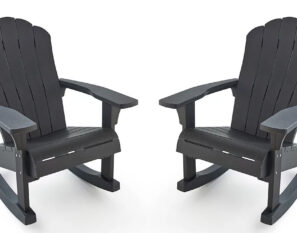 Keter Everest Rocking  Adirondack Chair - Graphite- 2 PACK