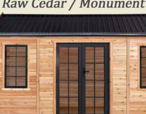 Raw Cedar walls / Monument roof