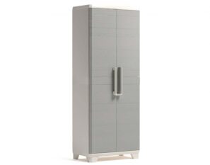 Linear Wood Tall Outdoor Cabinet