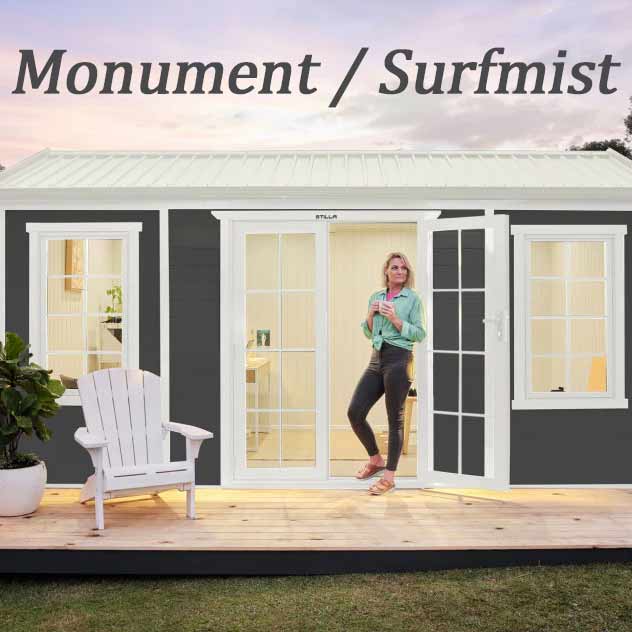 Monument walls / Surfmist roof
