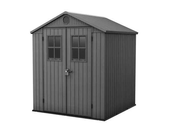 Keter_March_2023_Darwin_line_6X6_Gray_Front_windows_Approved_door_handle_Face_left_StandAlone_render_01