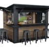 Keter Signature Outdoor Garden Bar - Walnut Look