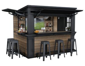Keter Signature Outdoor Garden Bar - Walnut Look