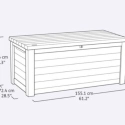 Keter Northwood 630L Outdoor Storage Box - Graphite image 2