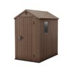 Keter Darwin 4×6 Garden Shed – Brown (1.3 x 1.9m)