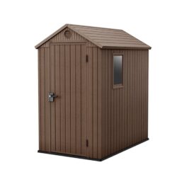 Keter Darwin 4×6 Garden Shed – Brown (1.3 x 1.9m)