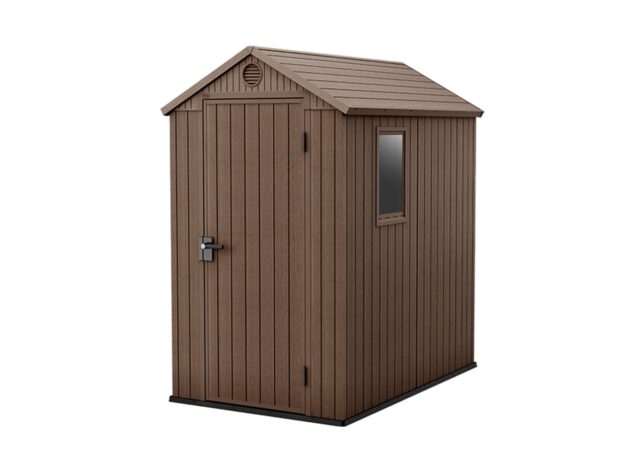 Keter Darwin 4×6 Garden Shed – Brown (1.3 x 1.9m)