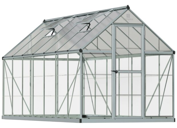 6' x 14' Hybrid Greenhouse - Silver Frame (1.9m x 4.3m)