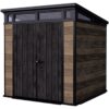 Keter Signature Pent 7x7 Shed - Walnut Look (2.2 x 2.2m)