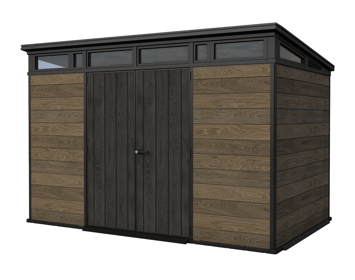 Keter Signature Pent 11x7 Shed - Walnut Look (3.4 x 2.2m)