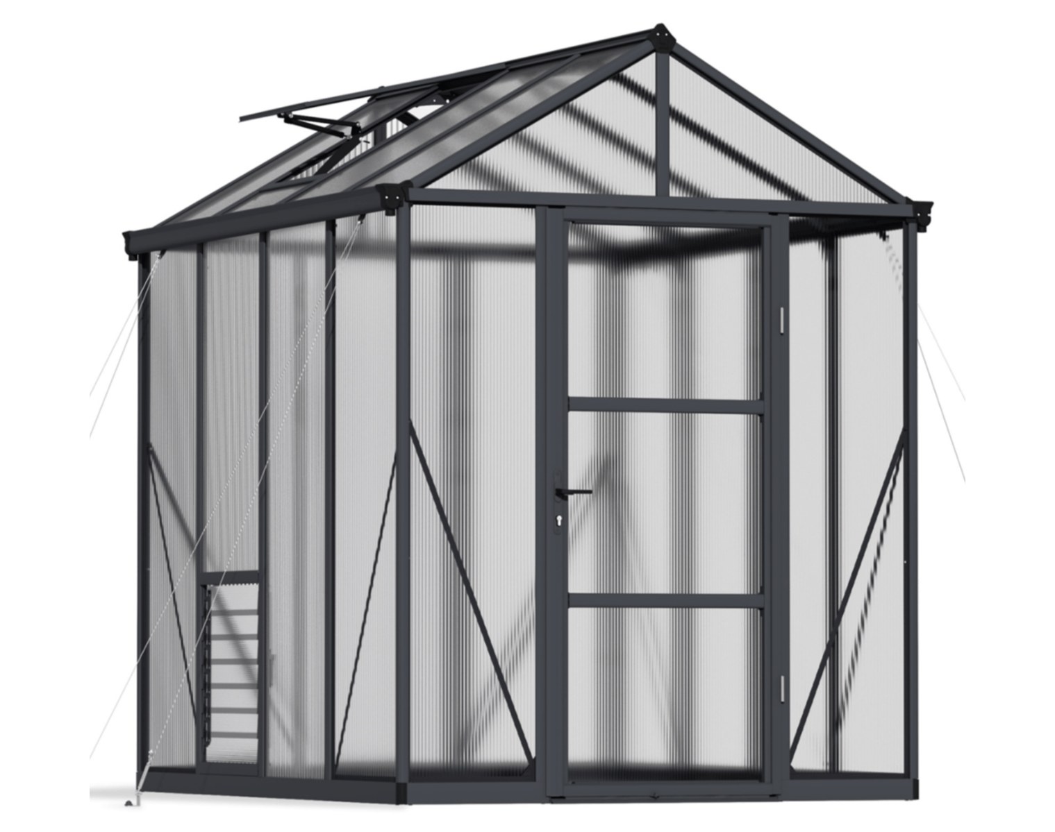 GLORY 6′ x 8′ Premium Greenhouse – Grey Frame (2.0m x 2.5m)