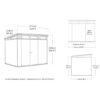 Keter Artisan 2.0 Pent 9x7 Garden Shed (2.8 x 2.2m)