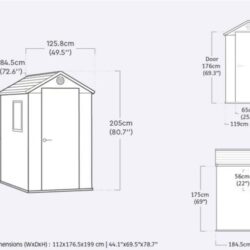 Keter Darwin 4×6 Garden Shed – Brown (1.3 x 1.9m)