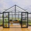 Triomphe Orangery Garden Chalet Greenhouse - Black Frame (4.6m x 3.8m)