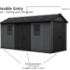 PRE ORDER: DEC. - Keter Newton Plus Double Door Shed 7.5x11 (2.3 x 3.4m)