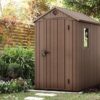 Keter Darwin 4×6 Garden Shed – Brown (1.3 x 1.9m)