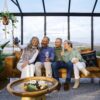 Triomphe Orangery Garden Chalet Greenhouse - Black Frame (4.6m x 3.8m)