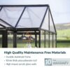 Triomphe Orangery Garden Chalet Greenhouse - Black Frame (4.6m x 3.8m)