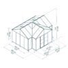 Triomphe Orangery Garden Chalet Greenhouse - Black Frame (4.6m x 3.8m)